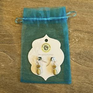 Spartina Pineapple Earrings, 18KT Gold Plated